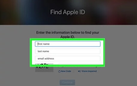 vind Apple ID