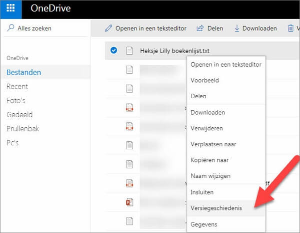 Herstel overschreven Excel-bestand via OneDrive