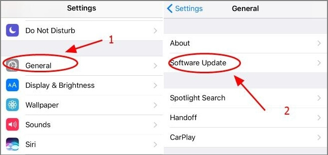 Controleer de iOS-updatestatus