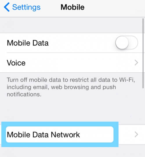 Activeer mobiele data