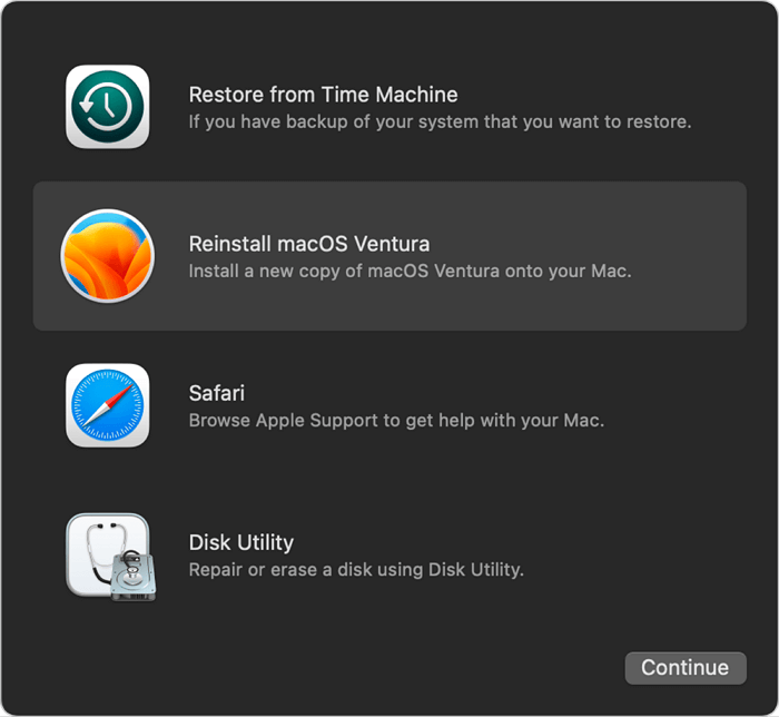 macOS opnieuw installeren