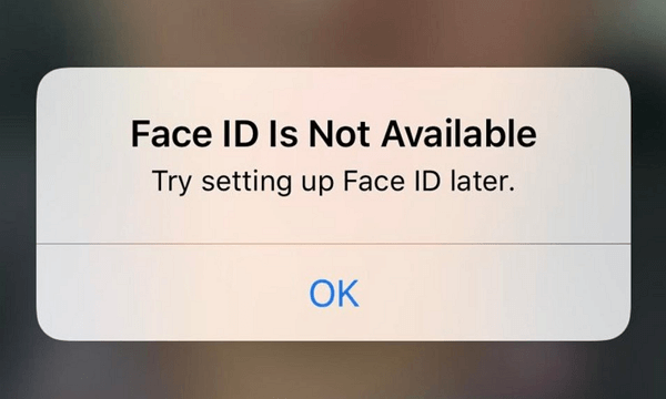 gezichts-ID is niet beschikbaar