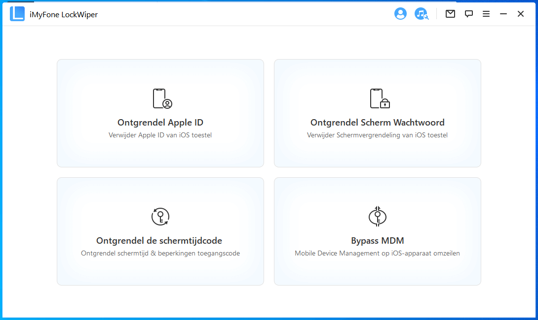 selecteer ontgrendel Apple ID met LockWiper