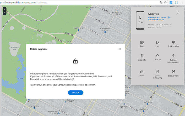 Lås opp Android-passordet ditt ved hjelp av Samsung Find My Mobile