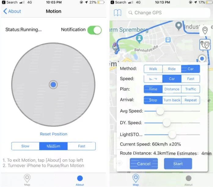 Double Location angir iOS-antakelsen