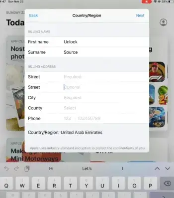 fyll inn den nødvendige informasjonen