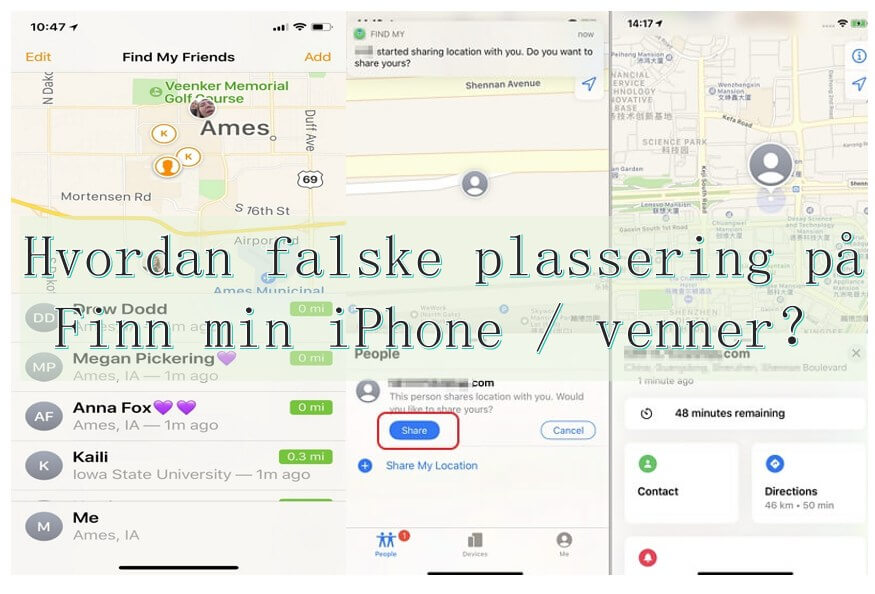 Hvordan falske plassering på Finn min iPhone / venner i 2024 uten datamaskin？