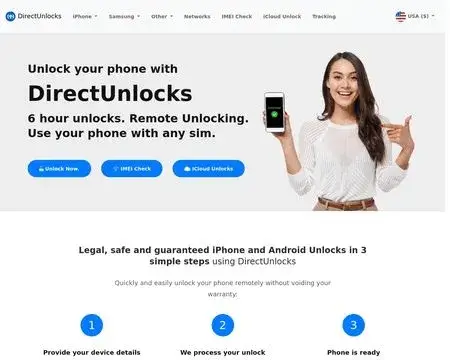 directunlocks opplåsing av iPhone med iCloud-lås