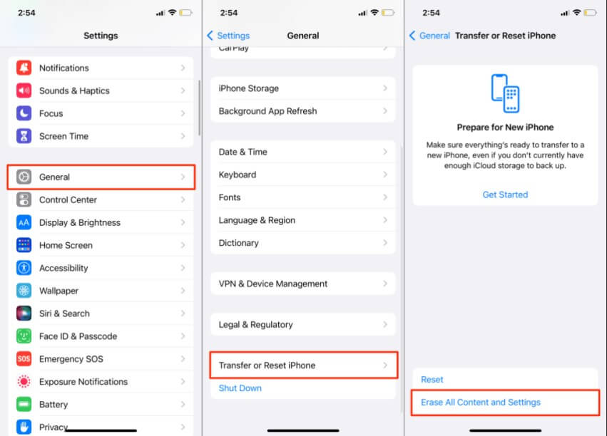 Tilbakestill alle iPhone-innstillinger