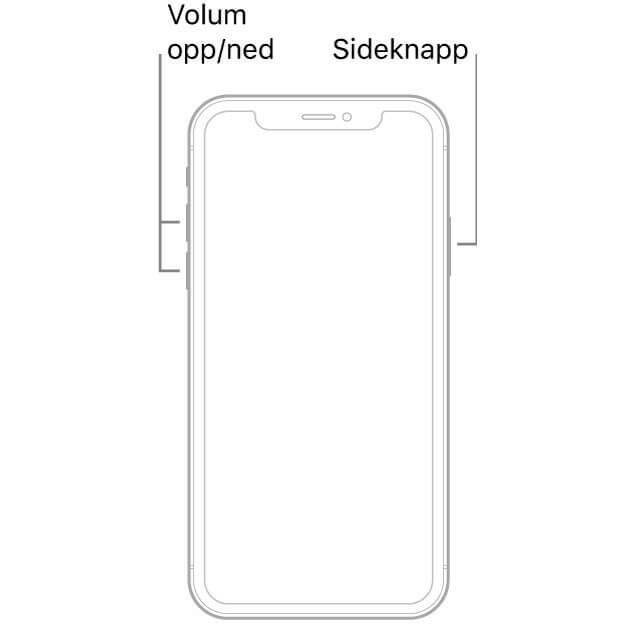 Tving iPhone 8 til å starte på nytt