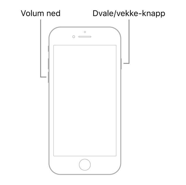 Tving iPhone 7 til å starte på nytt