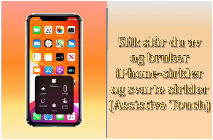 iPhone Assistive Touch Round ones Svarte sirkler
