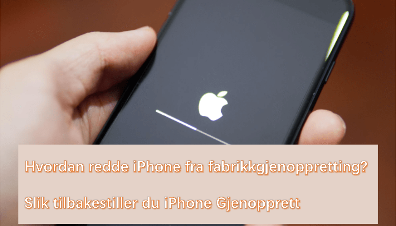 Løs problemet med tap av data på iPhone Gjenopprette fabrikkinnstillinger