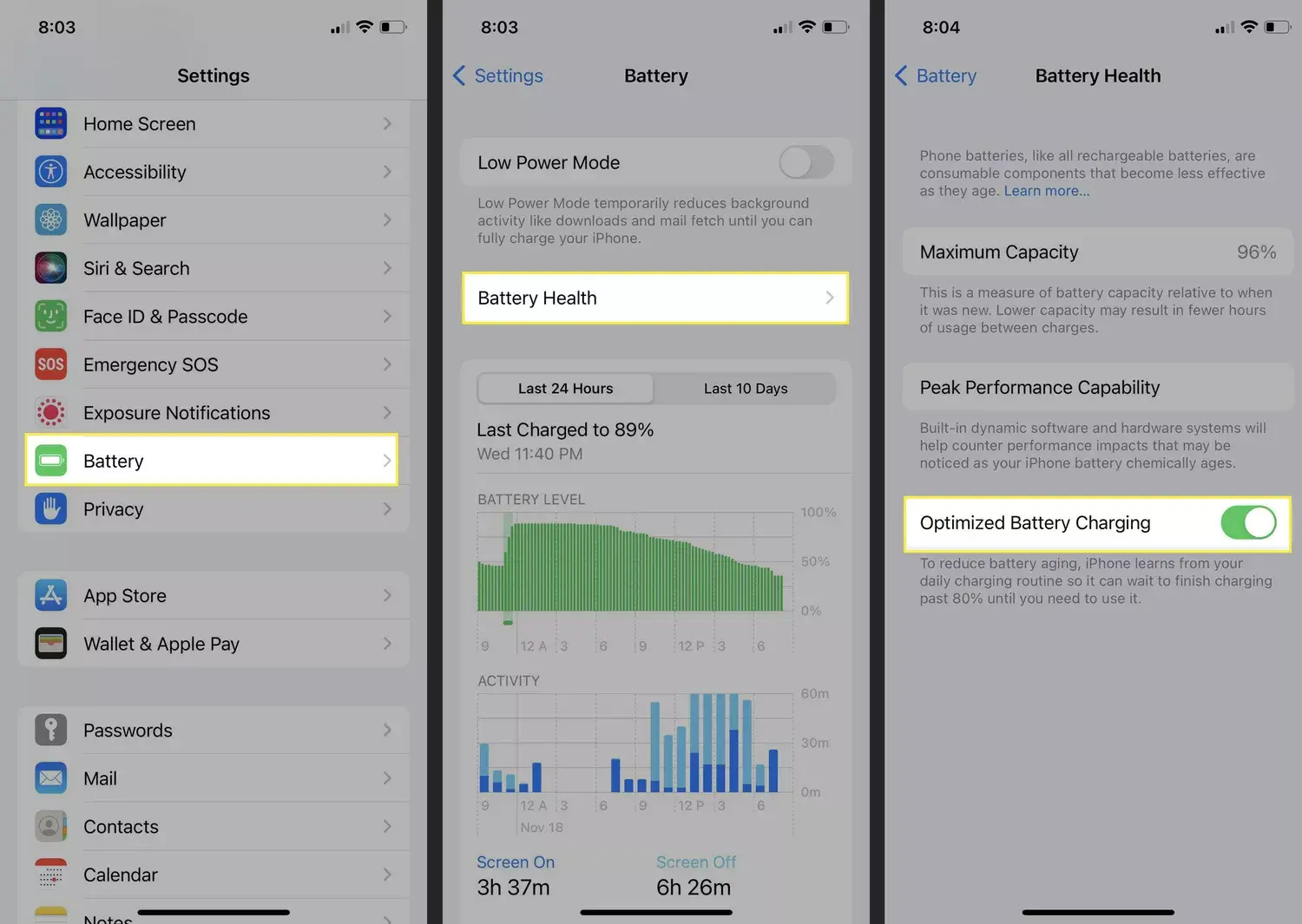 iPhone-optimalisert batterilading