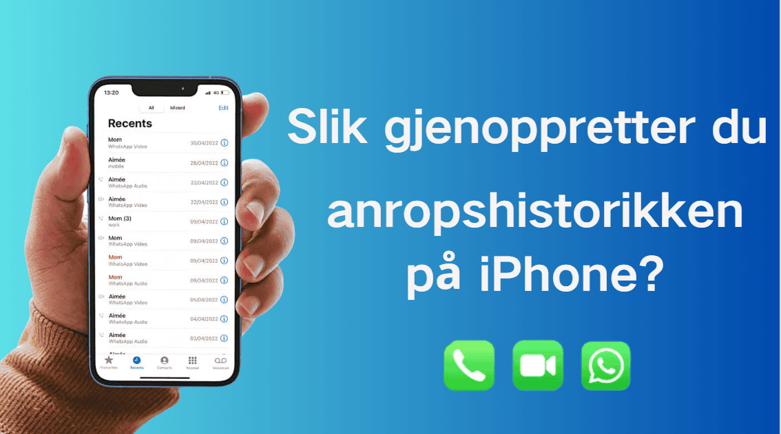 hvordan gjenopprette og se slettet anropshistorikk på iPhone