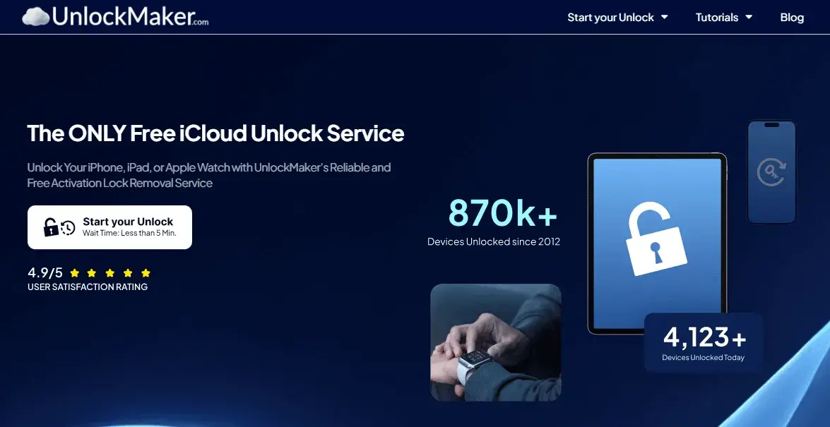 gratis iCloud-opplåsningstjeneste unlockmaker