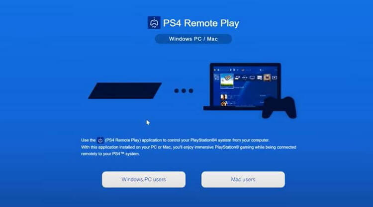 Fjernstyrt spillapp for PS4