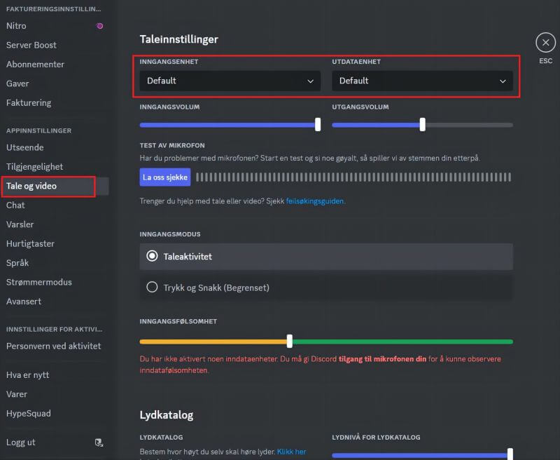 Tale og video i Discord
