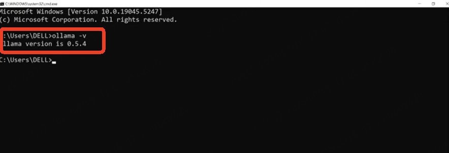 check the ollama installation version