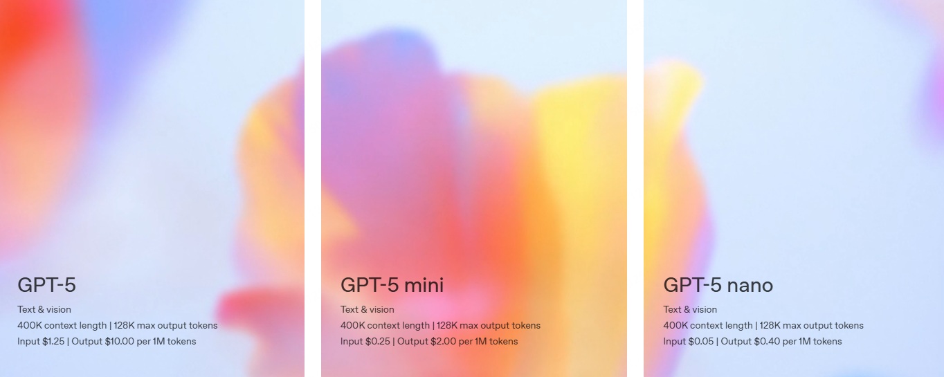 difference between gpt5 gpt5 mini and gpt5 nano