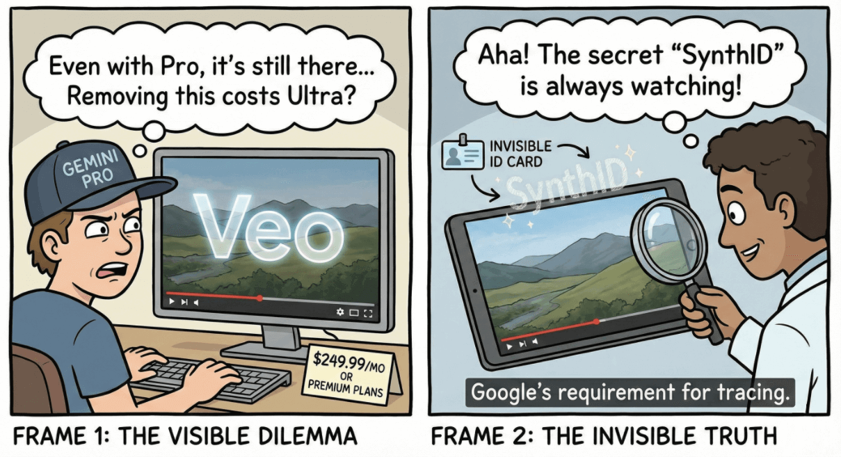 why is there a veo watermark