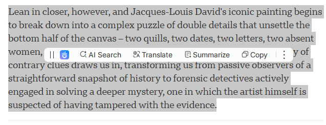 AI Text Selection Toolbar