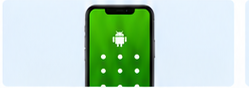 Android phone showing a pattern lock