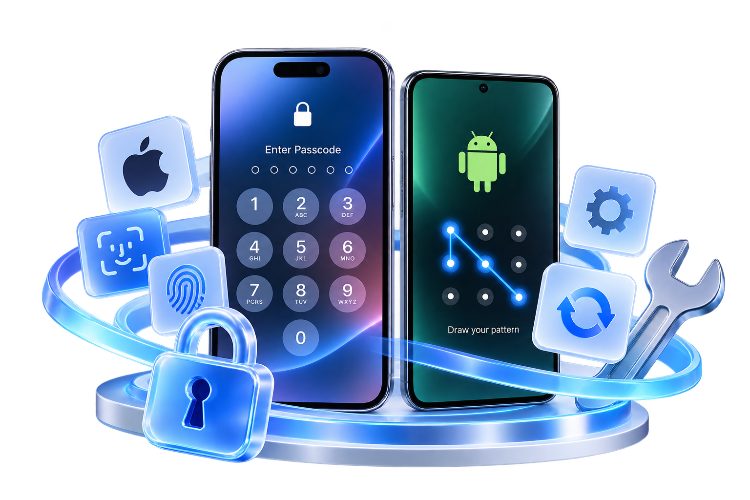 Fixppo system repair software and phones in recovery mode and passcode lock