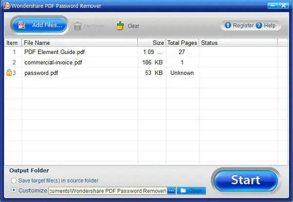 wondershare pdf password remover