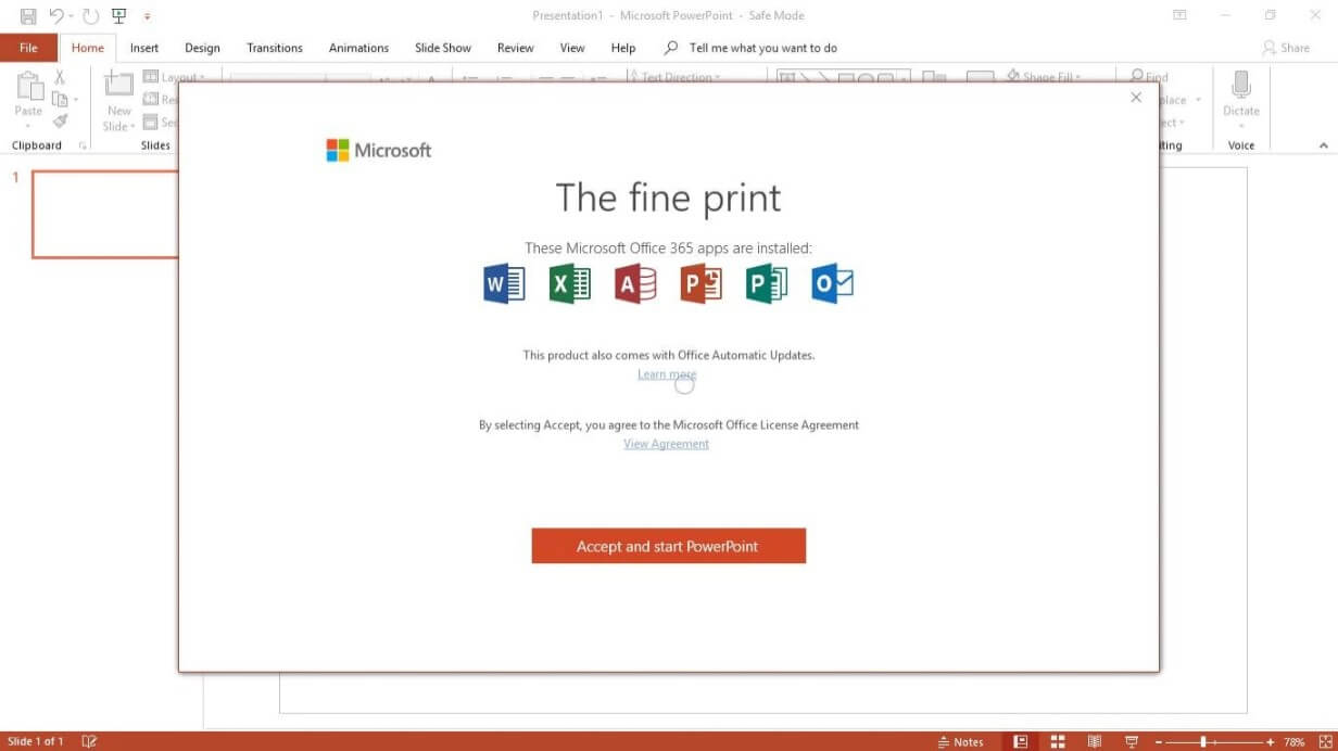 powerpoint presentation won't open repair