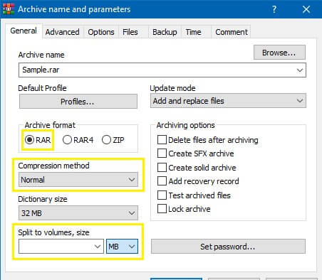 how to compress zip file winrar