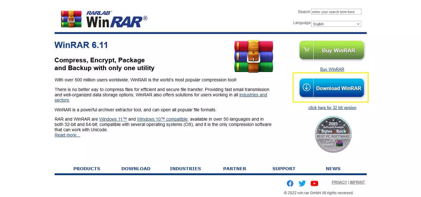 Download and install WinRAR