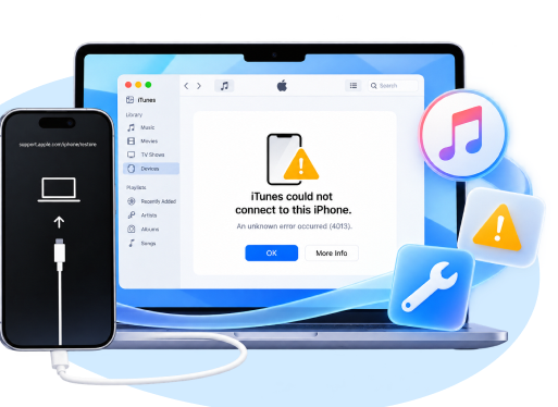 Fixppo repairing an iTunes connection or restore error
