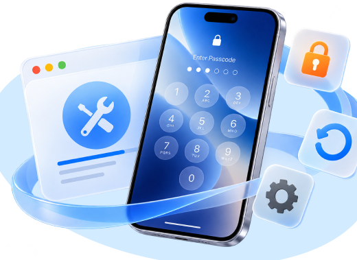 Fixppo system repair and iPhone reset illustration