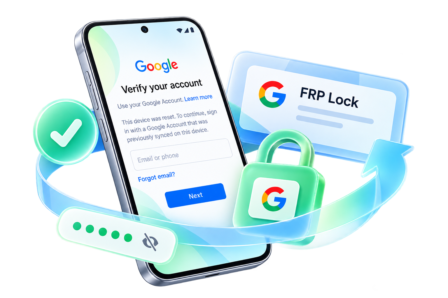 Google account verification and FRP removal on supported Android devices