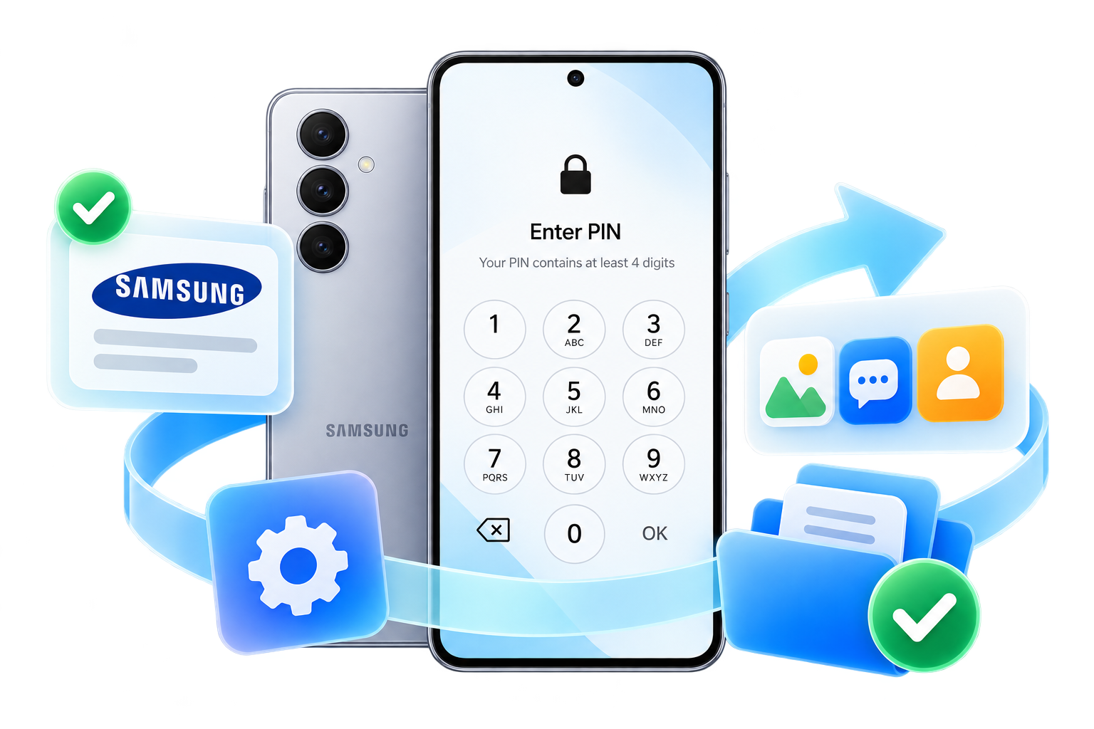 Selected Samsung device unlocking without data loss