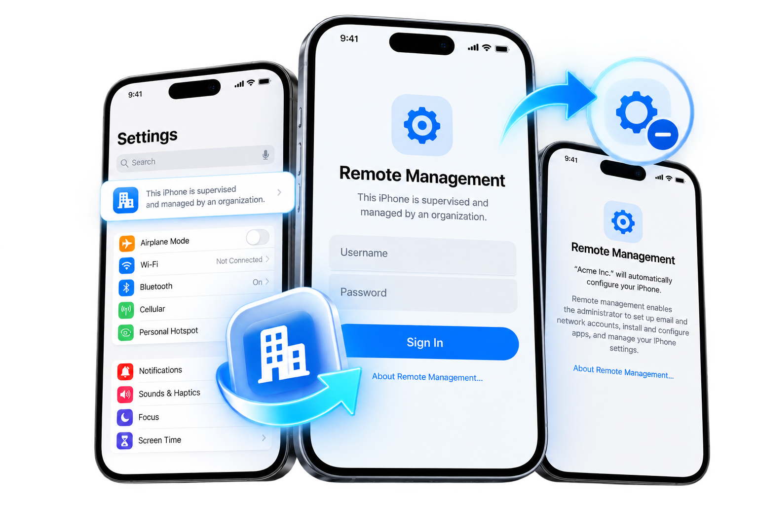 Remove MDM from iPhone and iPad showing the Remote Management screen