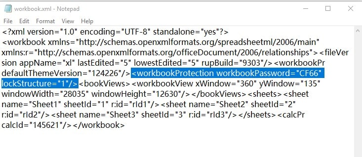 delete workbook protection tag