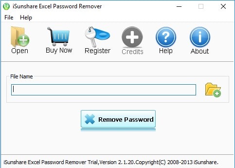 isunshare excel password remover