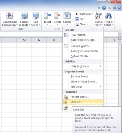 how to protect some cells in excel 2016