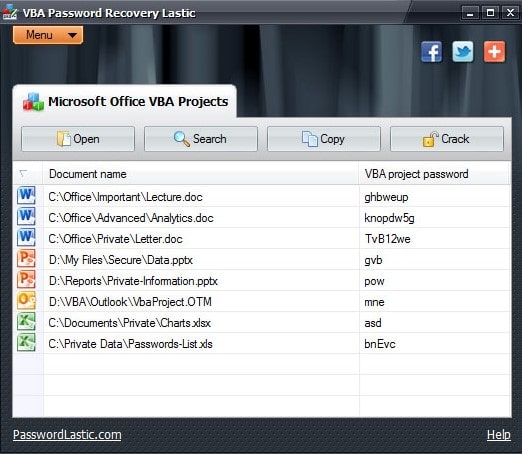 vba password recovery lastic