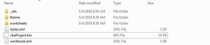 find vbaproject bin file