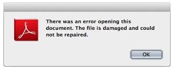 damaged pdf file
