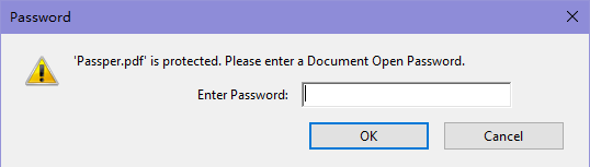 document open password needed