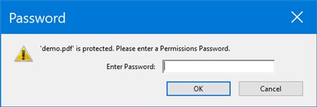 enter permissions password