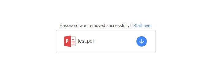 password removed successfully