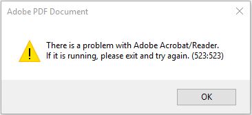 pdf reader issue