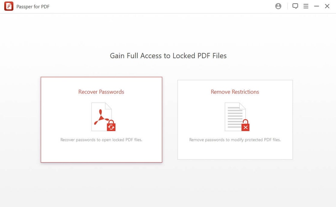 home page di Passper per PDF