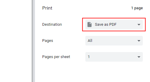 save as PDF