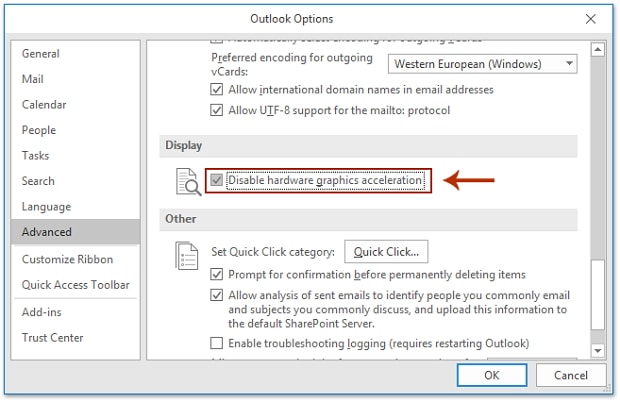 disable hardware graphics acceleration